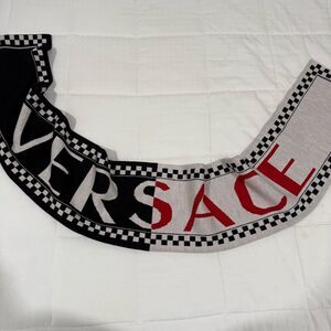 Versace Lana Wool Logo Scarf NWOT